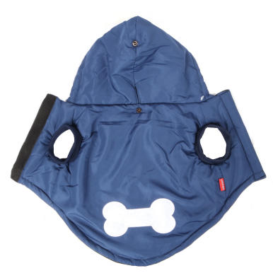 Kurtka Zimowa dla Psów Średnich Rozmiar XL Niebiesko-Czarna Wodoodporna z Kapturem