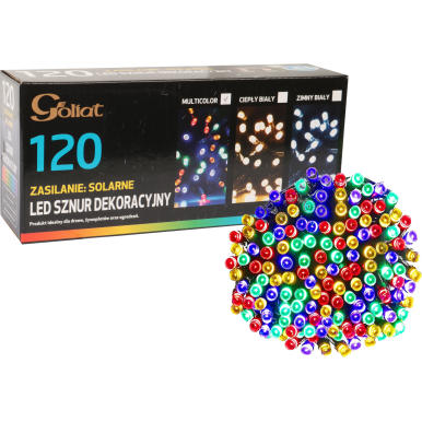 Lampki Choinkowe Solary 120 LED Multikolor do Oświetlenia Ogrodowego