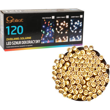 LAMPKI 120 LED-SOLARY CIEPŁY BIAŁY