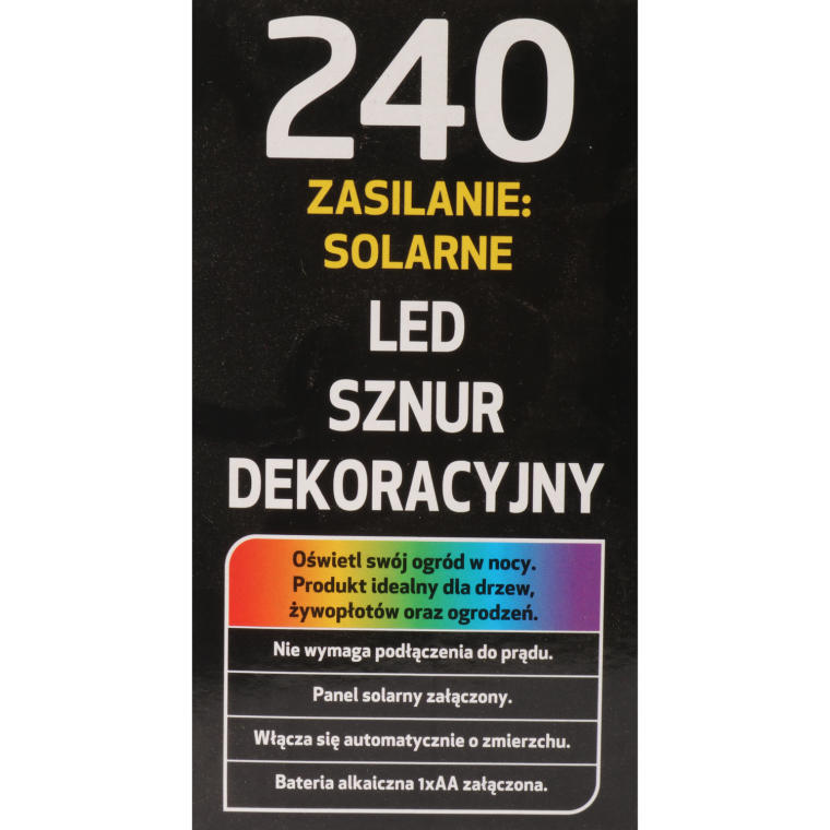 Solarne Lampki Choinkowe LED - 240 Światełek Koloru Ciepłego Białego