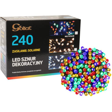 LAMPKI CHOINKOWE 240 LED-SOLARY  MULTI