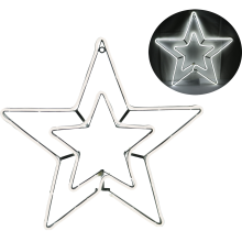 Neonowa Gwiazda Dekoracyjna do Zewnętrznych Zastosowań, 3M, 120l/metr, IP44, Biały Kolor Światła, 220V
