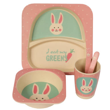 Zestaw naczyń dekoracyjnych z kr&oacute;liczkiem