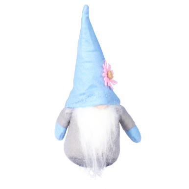 Dekoracyjny Skrzat Wielkanocny z Brodą i Niebieską Czapką 15 cm