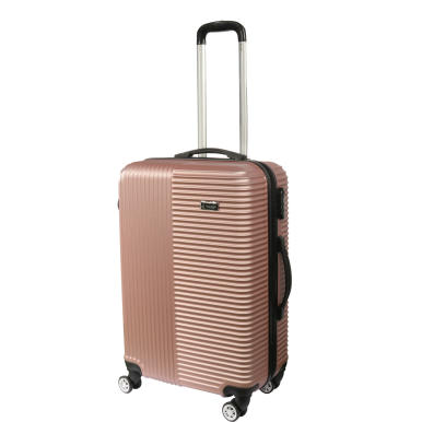 Walizka podróżna średnia Kosmo 650, ABS Plus, kolor pudrowy róż metalik