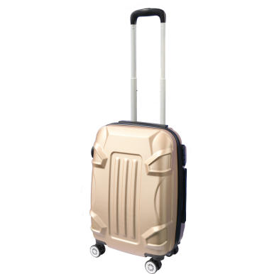 Walizka Kabinowa Kosmo 1200, Złota, Wytrzymała, Odporna na Wilgoć, 4 Kółka Obrotowe, ABS PLUS
