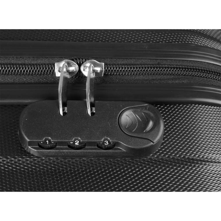 Walizka Kabinowa Kosmo 1100 ABS Plus Odporna na Uszkodzenia z Dwupoziomowym Stelażem i 4 Kółkami