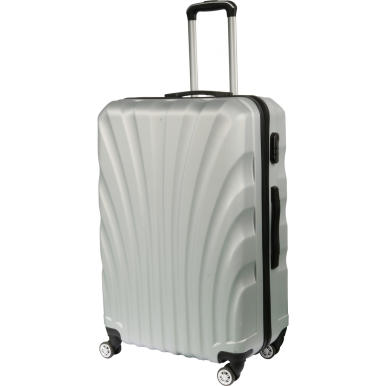 Walizka podróżna Matrix 1100 wykonana z ABS Plus, z 4 obrotowymi kółkami i zamkiem szyfrowym, kolor srebrny.