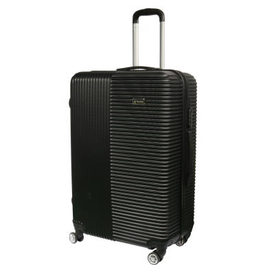 Duża Walizka Podróżna Matrix 750 z Mocnego ABS, 4 Kółkami, i Zamkiem Szyfrowym - Kolor Czarny