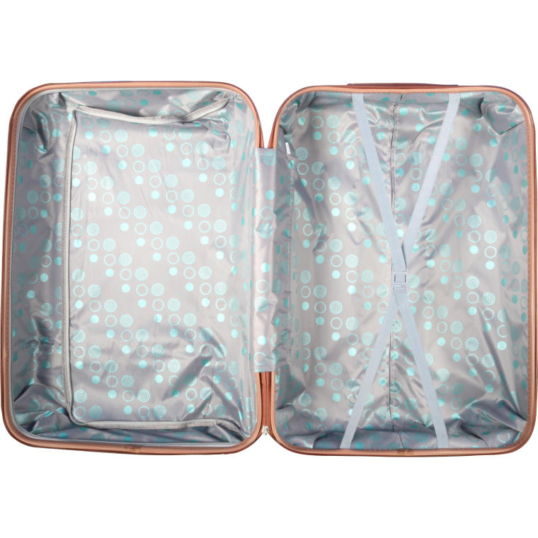 Walizka podróżna Gravi 650, srebrna, wytrzymała, zabezpieczająca bagaż, idealna na lot, pociąg czy autokar.