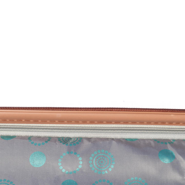 Walizka podróżna Gravi 650, srebrna, wytrzymała, zabezpieczająca bagaż, idealna na lot, pociąg czy autokar.