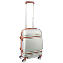 Walizka podróżna Gravi 650, srebrna, wytrzymała, zabezpieczająca bagaż, idealna na lot, pociąg czy autokar.