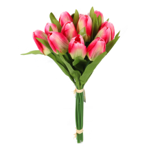 Bukiet 12 Sztucznych Tulipanów w Odcieniach Różu - Dekoracja do Wnętrz i Kompozycji Florystycznych