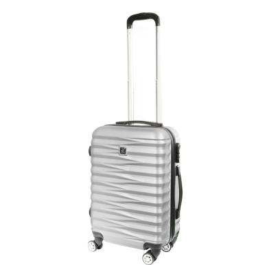 Odporne na Uszkodzenia i Wilgoć Walizka Podróżna Kabinowa Matrix 950 ABS Plus Srebrna z 4 Kółkami i Zabezpieczeniami Bagażu