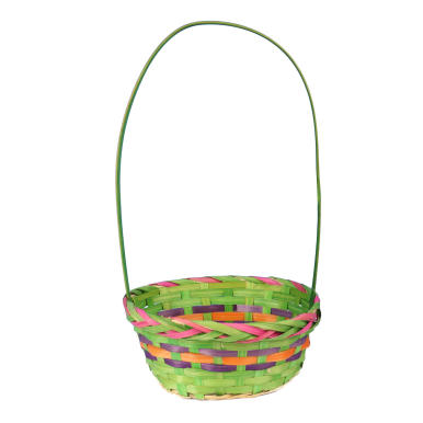Zielony Koszyk Wielkanocny na Pokarmy i Ozdoby o Średnicy 23 cm