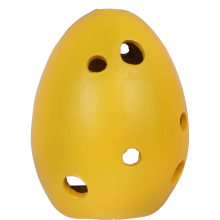 Jajko ceramiczne z zajączkiem lampion w kolorze żółtym 10x7 cm
