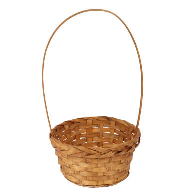 Koszyk wielkanocny naturalny do święconki fi 22 cm WYS 37 CM