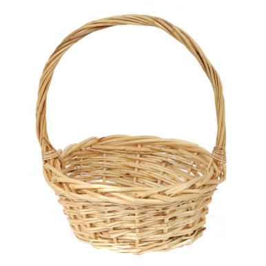 Wielkanocny Koszyk z Naturalnej Wikliny na Święcone i Dekoracje Wiosenne
