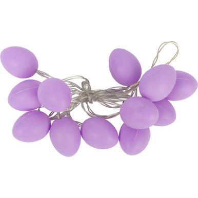 JAJKA GIRLANDA ŚWIETLNA LAMPKI  LED WIELKANOC FIOLETOWE