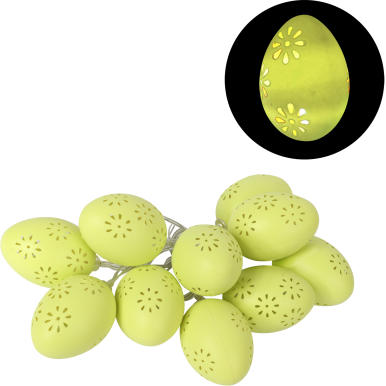 Dekoracyjne Lampki LED w Kształcie Zielonych Jaj Wielkanocnych