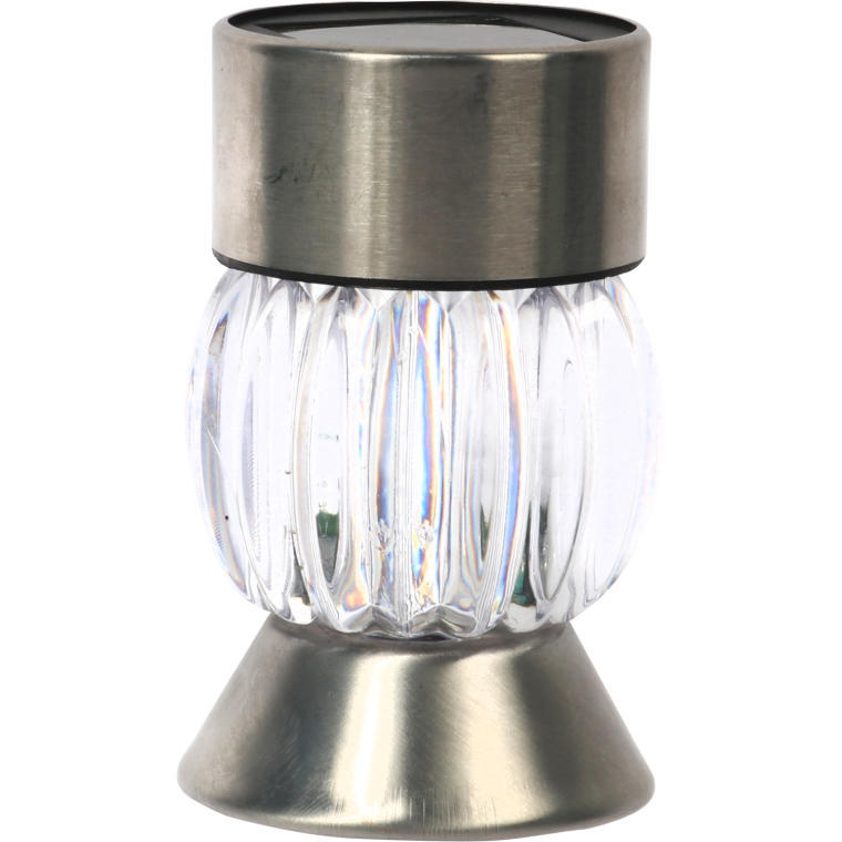 Słupkowa Lampa Ogrodowa Solarna Kalejdoskop ze Stali Nierdzewnej