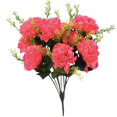 Sztuczny Bukiet 10 Różowych Goździków o Wysokości 40 cm