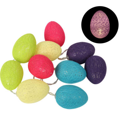 	JAJKA GIRLANDA ŚWIETLNA LAMPKI LED WIELKANOC KOLOROWE COTTON