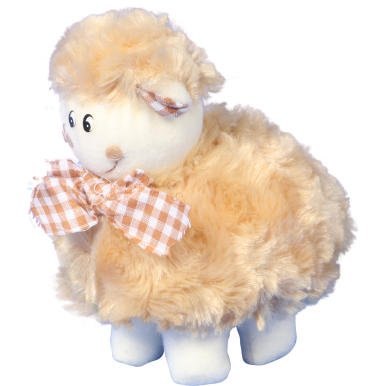 Figurka baranka wielkanocnego do postawienia z futerkiem