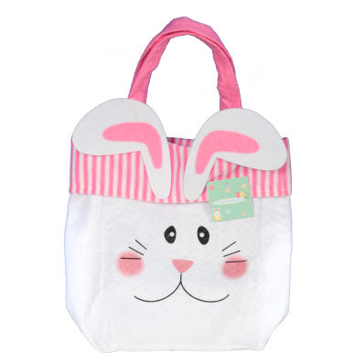 Torba Wielkanocna Filcowa w Kształcie Zająca - Ż&oacute;łta, 40x26x20cm