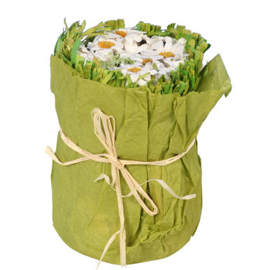 KOMPOZYCJA KWIATOWA PAPIEROWA BIAŁA