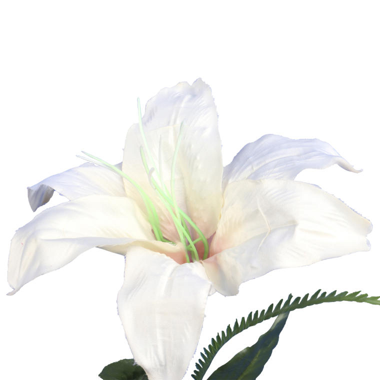 9 Sztucznych Lilii w Kolorze Kremowym - Jesienny Bukiet Dekoracyjny 56 cm