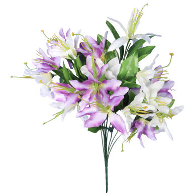 Sztuczne Clematisy Fioletowe - Bukiet 15 Sztuk, Wysokość 68 cm