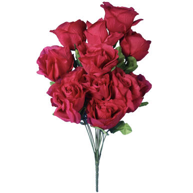BUKIET 12 R&Oacute;Ż ROZWINIĘTYCH BORDOWYCH