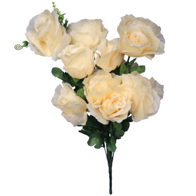 BUKIET 12 R&Oacute;Ż ROZWINIĘTYCH KREMOWYCH