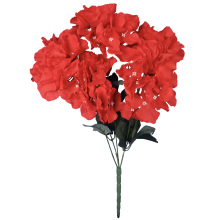 Czerwone Hortensje - Bukiet 5 Sztuk o Wysokości 45 cm