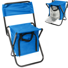 Krzesło turystyczne składane z torbą izolacyjną niebieskie