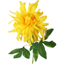 Dalia - Sztuczny Kwiat na Gałązce, Kolor Żółty, Wysokość 70 cm