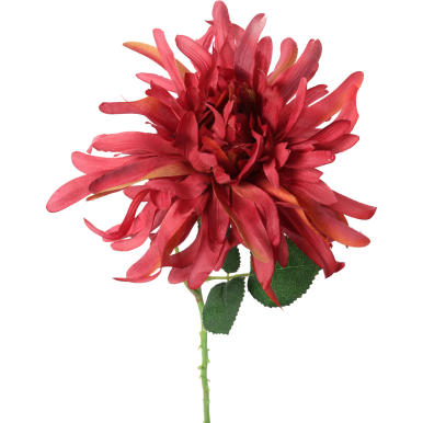 Dalia kwiat sztuczny pojedynka czerwony II
