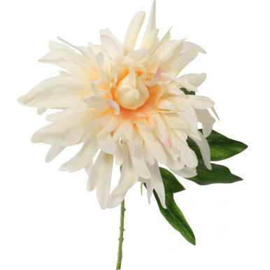 Dalia kwiat sztuczny pojedynka kremowa