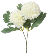 Sztuczny Kwiat - Gałązka Białego Podwójnego Czosnku, 57 cm