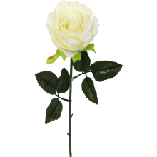 Sztuczny kwiat róża w kolorze białym 68 cm