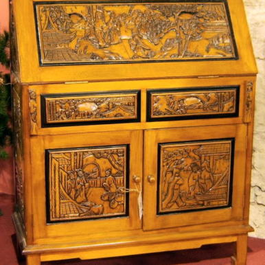 Sekretarzyk, ręcznie rzeźbiony [YK0264]