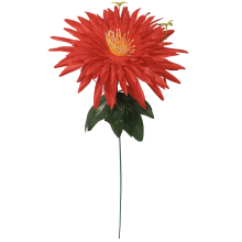 Czerwony Sztuczny Kwiat Aster o Wysokości 55 cm