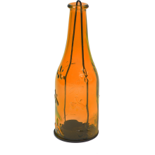 Pomarańczowa butelka na świeczkę z łańcuszkiem	