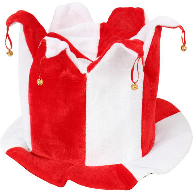 Czapka-cylinder z dzwonkami Kibic Polski Biało-Czerwona.