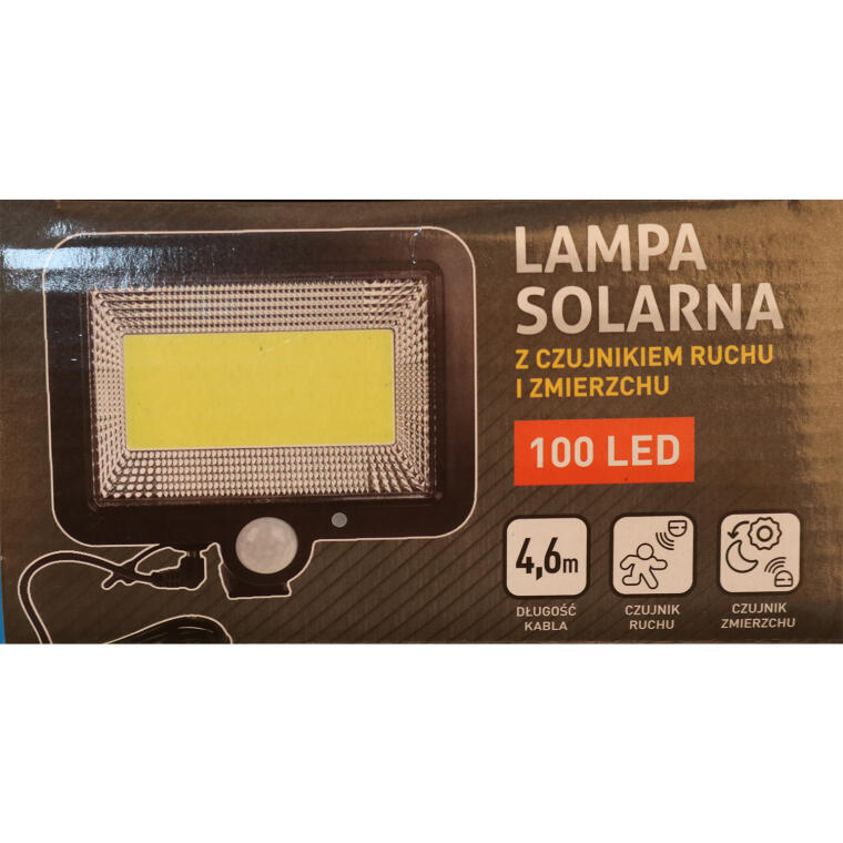 LAMPA SOLARNA Z CZUJNIKIEM RUCHU I ZMIERZCHU
