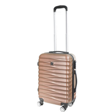 Walizka podróżna kabinowa Matrix 950 ABS Plus Złota z 4 kołami i teleskopową rączką