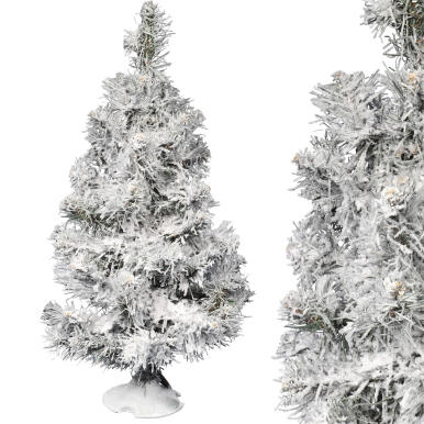 Choinka ZIELONA OŚNIEŻONA 60 CM