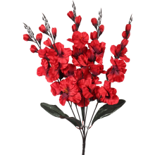 Sztuczny Bukiet 5 Czerwonych Gladioli Wysokiej Jakości, 70 cm