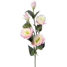 Eustoma Jasnoróżowa - Sztuczna Gałązka z 5 Kwiatami, Wysokość 70 cm